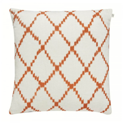 Ikat Kerela Orange Cushion Cover